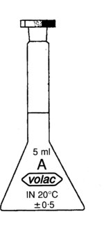 Volac&#174; mini-volumetric flask volume 4&#160;mL, accuracy: ±0.025&#160;mL