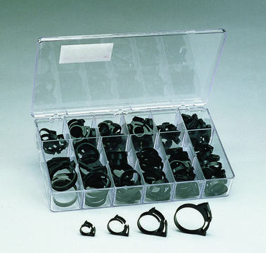 Aldrich&#174; hose clamp kits 251 pieces in assorted sizes from 1/4 to 21/4 in. o.d.