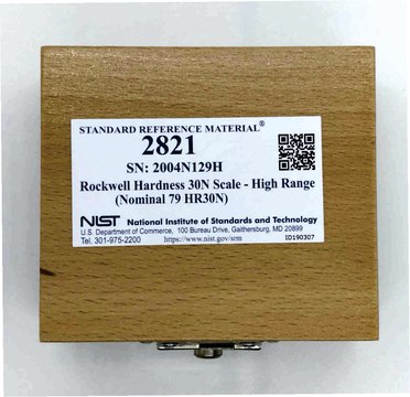 Rockwell hardness 30N scale NIST&#174; SRM&#174; 2821, high range (nominal 79 HR30N)