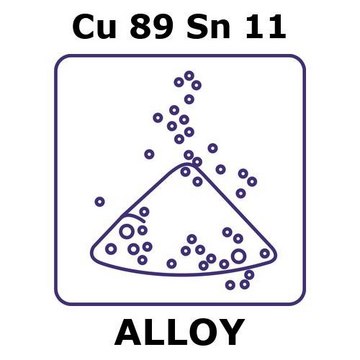 Bronze powder, Cu 89%/Sn 11%, max. particle size 150 micron, weight 500&#160;g, condition atomized