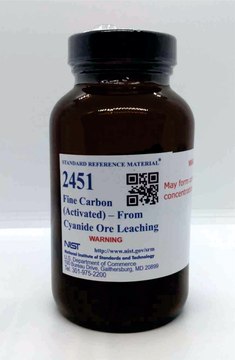 Fine carbon (activated) NIST&#174; SRM&#174; 2451, from cyanide ore leaching