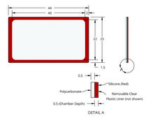 Grace Bio-Labs CoverWell&#8482; incubation chambers chamber volume 500&#160;&#956;L, W × L × thickness 22&#160;mm × 40&#160;mm × 0.5&#160;mm