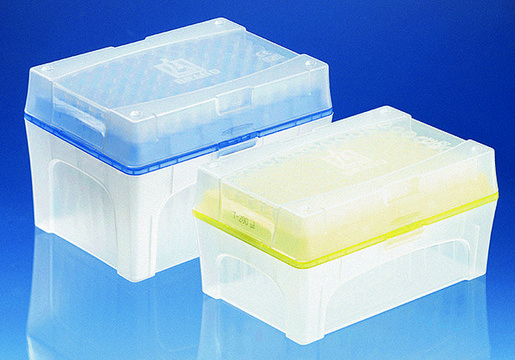 BRAND&#174; pipette tips, racked, TipBox volume 0.5-20&#160;&#956;L, BIO-CERT&#174;, pack of 960&#160;ea (10 boxes of 96)