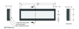 Grace Bio-Labs ProPlate&#174; microarray system, slide module only size 1&#160;well, W × L 16.5&#160;mm × 79&#160;mm, without clips