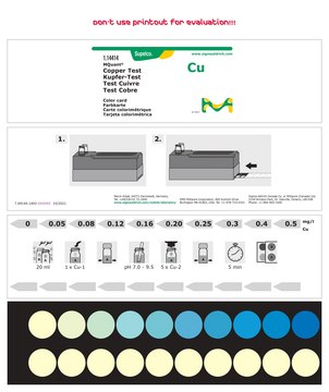 Copper Test colorimetric, 0.05-0.5&#160;mg/L (Cu), for use with MCOLORTEST&#174;