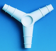 BRAND&#174; tubing connector, T-shape polypropylene, for tubing i.d., 6 &#8209; 7&#160;mm