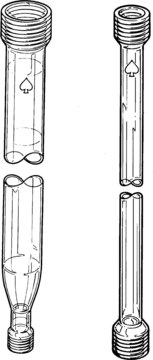 Michel-Miller chromatography column L × I.D. 300&#160;mm × 21&#160;mm