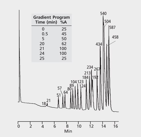 HPLC Analysis of pBr322 DNA-Hae III Digest on TSKgel® DEAE-NPR application for HPLC