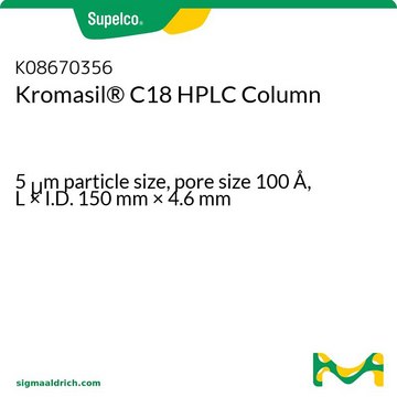 Kromasil&#174; C18 HPLC Column 5&#160;&#956;m particle size, pore size 100&#160;Å, L × I.D. 150&#160;mm × 4.6&#160;mm