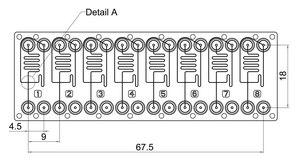 Droplet generator chip - Multi channel design Fluidic 912, PC