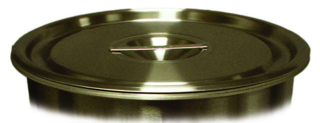 Cover for stainless steel straight side container fits 12.1 qt size, diam. × H 9.6&#160;cm × 11&#160;cm