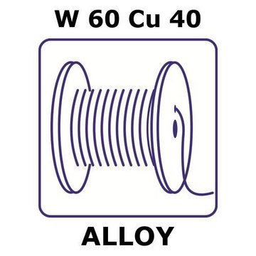 Tungsten-copper alloy, W60Cu40 185mm wire, 0.5mm diameter, straight wire