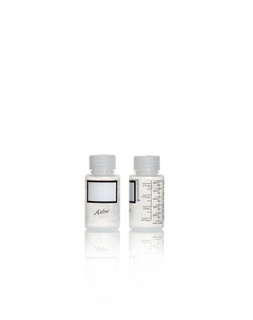 Azlon Polypropylene Graduated Wide Neck Round Bottle with Write-On Panel screw cap, round translucent polypropylene bottle, capacity 60&#160;mL