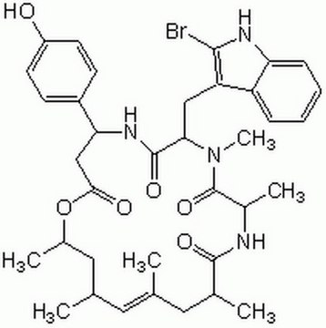 Jasplakinolide, Jaspis johnstoni InSolution, &#8805;90%, 1 mM in DMSO, mammablian cell mitosis inhibitor, potent inducer of actin polymerization and stabilization