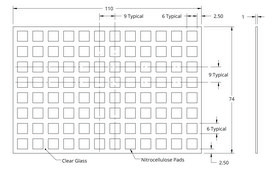 Grace Bio-Labs ONCYTE&#174; SuperNOVA&#8482; nitrocellulose film slides 96-6 mm x 6 mm square pads, for SBS compliant microtiter plates/glass substrate