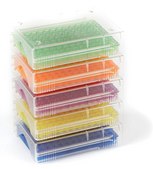 96 Well Low temp PCR rack purple, polypropylene