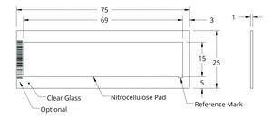 Grace Bio-Labs ONCYTE&#174; AVID&#8482; nitrocellulose film slides 1 (Pads), L × W 69&#160;mm × 15&#160;mm , Pads