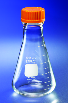 Pyrex&#174; wide-mouth graduated Erlenmeyer flask with screw-cap capacity 4,000&#160;mL