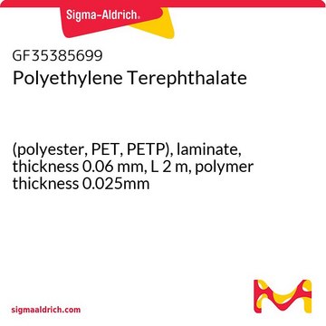 Polyethylene Terephthalate (polyester, PET, PETP), laminate, thickness 0.06&#160;mm, L 2&#160;m, polymer thickness 0.025mm
