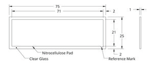 Grace Bio-Labs ONCYTE&#174; NOVA&#8482; nitrocellulose film slides 1- 21 mm x 71 mm NC pad per slide, plain glass
