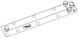 Cross-shaped channel chip - 50 &#956;m channel Fluidic 82, Cyclic Olefin Copolymer (COC) with Luer Interface