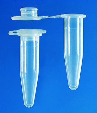 BRAND&#174; microcentrifuge tube, 0.5 mL with lid clear polypropylene, pkg of 1000