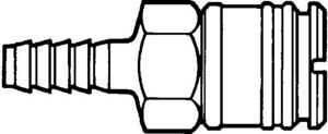 Quick-connect hose coupling for tubing i.d., 1/4&#160;in., Coupling
