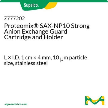 Proteomix&#174; SAX-NP10 Strong Anion Exchange Guard Cartridge and Holder L × I.D. 1&#160;cm × 4&#160;mm, 10&#160;&#956;m particle size, stainless steel