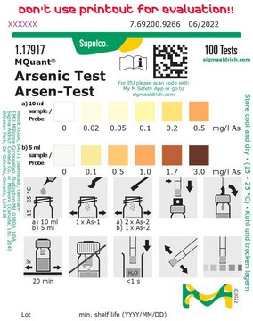 Arsenic Test colorimetric, As 0.02-3&#160;mg/L, MQuant&#174;