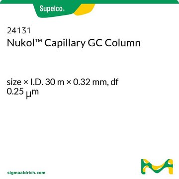 Nukol Capillary GC Column size × I.D. 30&#160;m × 0.32&#160;mm, df 0.25&#160;&#956;m