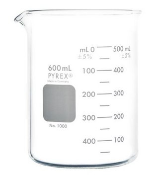 PYREX&#174; Griffin beakers Low form, capacity 600&#160;mL