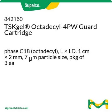 TSKgel® Octadecyl-4PW Guard Cartridge phase C18 (octadecyl), L × I.D. 1 cm × 2 mm, 7 μm particle size, pkg of 3 ea