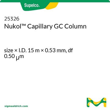 Nukol Capillary GC Column size × I.D. 15&#160;m × 0.53&#160;mm, df 0.50&#160;&#956;m