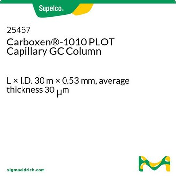 Carboxen&#174;-1010 PLOT Capillary GC Column L × I.D. 30&#160;m × 0.53&#160;mm, average thickness 30&#160;&#956;m