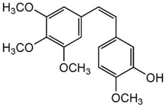 Combretastatin A-4 A synthetic Combretum caffrum-derived cell-permeable stilbenoid phenol that competes with colchicine tubulin binding and interferes with tubulin polymerization as well as cellular microtubule assembly