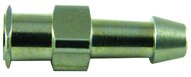 Luer-to-Tubing Connector female Luer lock to hose end, for tubing i.d., 1/8 &#8209; 3/16&#160;in., nickel plated