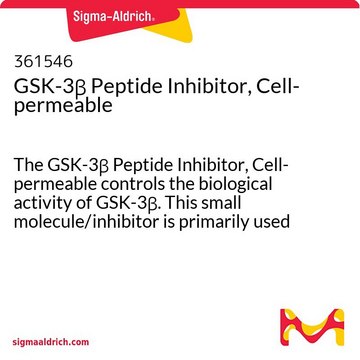 GSK-3&#946; Peptide Inhibitor, Cell-permeable The GSK-3&#946; Peptide Inhibitor, Cell-permeable controls the biological activity of GSK-3&#946;. This small molecule/inhibitor is primarily used for Phosphorylation &amp; Dephosphorylation applications.