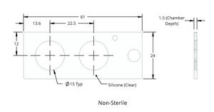 Grace Bio-Labs reusable CultureWell&#8482; gaskets wells, 2, well diam. × depth 15&#160;mm × 1.5&#160;mm, well capacity (300-500&#160;&#956;L)