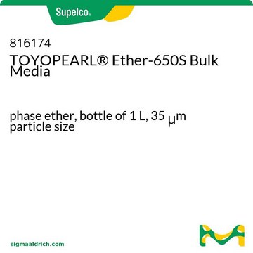 TOYOPEARL® Ether-650S Bulk Media phase ether, bottle of 1 L, 35 μm particle size