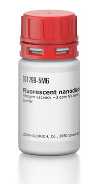 Fluorescent nanodiamond Nitrogen vacancy ~3 ppm NV centers, 140&#160;nm avg. part. size, amine functionalized, powder