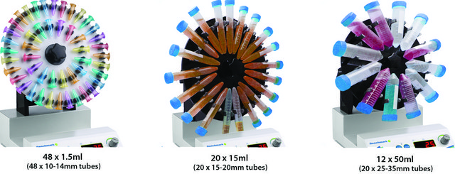 Rotating Mixer with rotisseries for 1.5/2.0, 15 and 50 ml tubes, AC/DC input 115 V AC, US 3-pin plug