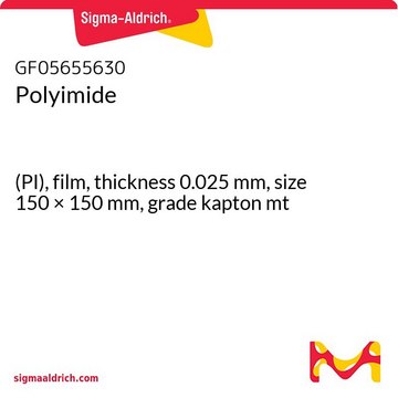 Polyimide (PI), film, thickness 0.025&#160;mm, size 150 × 150&#160;mm, grade kapton mt