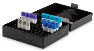 Microtube Storage Box Holds 100 x 1.5-2.0 mL tubes, size 100&#160;wells, natural polypropylene, pk of 5