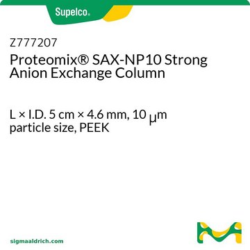 Proteomix&#174; SAX-NP10 Strong Anion Exchange Column L × I.D. 5&#160;cm × 4.6&#160;mm, 10&#160;&#956;m particle size, PEEK