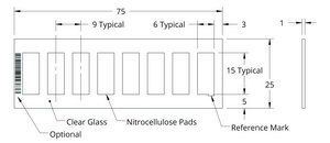Grace Bio-Labs ONCYTE&#174; SuperNOVA&#8482; nitrocellulose film slides 8-15 mm x 6 mm NC pads per slide, plain glass