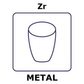Zirconium crucible, cylindrical, length 1 pcs, outside diameter 83mm