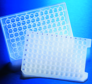 Corning&#174; 96 well Polypropylene Deep Well Plate V-bottom clear, polypropylene, bag of 5 ×, non-sterile, lid: no