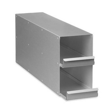 Eppendorf&#174; Upright Freezer Rack Holds 6 x 102 mm/ 4 in boxes, (2 x 3) configuration, aluminum, drawer