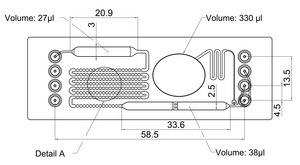 Finger Pump Mixer Chip Fluidic 999, COC