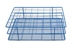 Coated Wire Tube Rack to hold, 48 x 35-40 mm tubes, blue